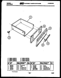 DRAWER PARTS Diagram and Parts List for 72-3977-66-03  Tappan Range