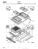 TOP / DRAWER Diagram and Parts List for CR302VP2W03  Frigidaire Range