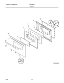 DOOR Diagram and Parts List for FGF328GSJ  Frigidaire Range