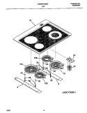TOP Diagram and Parts List for FED367CETD  Frigidaire Range