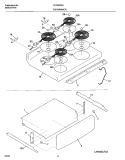 TOP / DRAWER Diagram and Parts List for FEFB55CHSA  Frigidaire Range