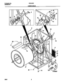 CABINET / DRUM Diagram and Parts List for FDE436RET1  Frigidaire Dryer