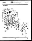 CABINET AND COMPONENT PARTS Diagram and Parts List for DE8600PW0  Frigidaire Dryer