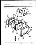 DOOR PARTS Diagram and Parts List for FES355CBBB  Frigidaire Range