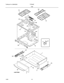 TOP / DRAWER Diagram and Parts List for FGS366ECB  Frigidaire Range