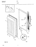 DOOR Diagram and Parts List for R22CW4  Frigidaire Freezer