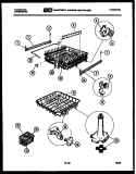 RACKS AND TRAYS Diagram and Parts List for DW44500FW1  Frigidaire Dishwasher