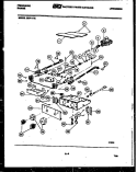 BURNER AND GAS CONTROL Diagram and Parts List for GBF117EW  Frigidaire Cooktop
