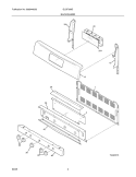 BACKGUARD Diagram and Parts List for GLGF388DBE  Frigidaire Range