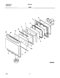 DOOR Diagram and Parts List for FEF376ASA  Frigidaire Range