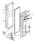 FREEZER DOOR Diagram and Parts List for FRS22WNCW1  Frigidaire Refrigerator
