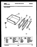 DRAWER PARTS Diagram and Parts List for CEC2M4WXE  Gibson Range