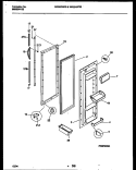 REFRIGERATOR DOOR PARTS Diagram and Parts List for WRS22WRBD0  Frigidaire Refrigerator