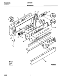 BACKGUARD Diagram and Parts List for MEF322BBWD  Frigidaire Range