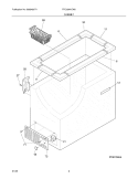 CABINET Diagram and Parts List for FFC05M1CW5  Frigidaire Freezer
