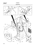 CABINET / DRUM Diagram and Parts List for CER3600AS1  Frigidaire Dryer