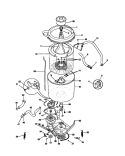 MOTOR / TUB Diagram and Parts List for FWX445NBS2  Frigidaire Washer