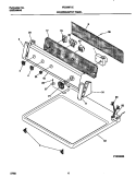 CONTROLS / TOP PANEL Diagram and Parts List for FDG8971EW2  Frigidaire Dryer