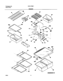 SHELVES Diagram and Parts List for GS21HTZBK1  Frigidaire Refrigerator