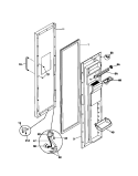 FREEZER DOOR Diagram and Parts List for FRS24WSCB1  Frigidaire Refrigerator