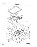 TOP / DRAWER Diagram and Parts List for PLES389CCB  Frigidaire Range