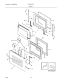 DOOR Diagram and Parts List for FGS366ECG  Frigidaire Range