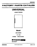 COVER Diagram and Parts List for MFU16F3BW2  Frigidaire Freezer