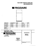 COVER Diagram and Parts List for FRT16CRHD4  Frigidaire Refrigerator