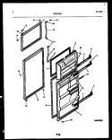 DOOR PARTS Diagram and Parts List for RT19F5WX3B  Gibson Refrigerator