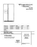 COVER Diagram and Parts List for GLRS267ZAB5  Frigidaire Refrigerator