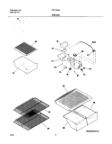 SHELVES Diagram and Parts List for FRT14B4AW2  Frigidaire Refrigerator