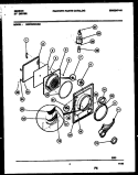 DOOR PARTS Diagram and Parts List for DE27S8WAGB  Gibson Dryer
