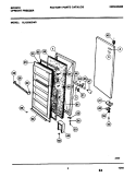 DOOR Diagram and Parts List for UL1293ECW3  Electrolux Freezer