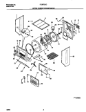 UPPER CABINET / DRUM / HEATER Diagram and Parts List for FLSE72GCS8  Frigidaire Washer Dryer Combo