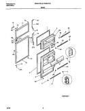 DOORS Diagram and Parts List for FPGS18TAL4  Frigidaire Refrigerator