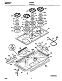 COOKTOP Diagram and Parts List for FGC6X5XEWD  Frigidaire Cooktop