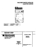 COVER Diagram and Parts List for GDE337REW1  Gibson Dryer