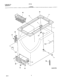 CABINET Diagram and Parts List for CF133  Frigidaire Freezer