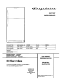 COVER Diagram and Parts List for GLRT187TAQ0  Frigidaire Refrigerator
