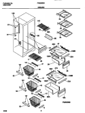 SHELVES Diagram and Parts List for FRS20ZSHB0  Frigidaire Refrigerator