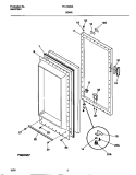 DOOR Diagram and Parts List for TFU12M0AW4  Tappan Freezer