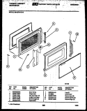 DOOR PARTS Diagram and Parts List for 56-6278-10-16  Tappan Microwave