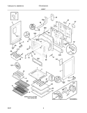 BODY Diagram and Parts List for FEFLMC55GCA  Frigidaire Range