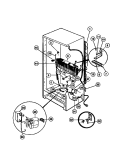LINER AND UNIT Diagram and Parts List for MFU16F3BW2  Frigidaire Freezer