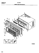 CABINET FRONT AND WRAPPER Diagram and Parts List for FAL106W1A2  Frigidaire Air Conditioner