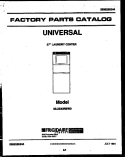COVER Diagram and Parts List for MLXE42RBWD0  Kelvinator Washer Dryer Combo