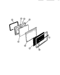 OVEN DOOR Diagram and Parts List for CGC3M2DXE  Gibson Range