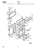DOOR Diagram and Parts List for FRT16RSCW0  Frigidaire Refrigerator
