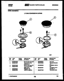 BURNER PARTS Diagram and Parts List for CGC4S9WXA  Gibson Range