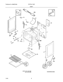 BODY Diagram and Parts List for CFGF3017LWC  Frigidaire Range